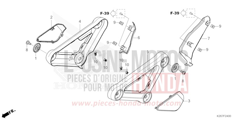 SEITENABDECKUNG von MSX GROM A MAT GUNPOWDER BLACK METALLIC (NH436) von 2022